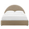 Resort Performance Velvet Arched Round Platform Bed