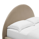 Resort Performance Velvet Arched Round Platform Bed