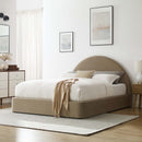 Resort Performance Velvet Arched Round Platform Bed