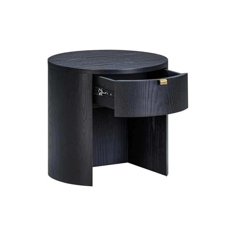 Marlow Wood Round Nightstand