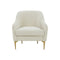 Serena Velvet Accent Chair with Brass Legs