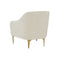 Serena Velvet Accent Chair with Brass Legs