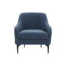 Serena Velvet Accent Chair with Black Legs