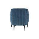 Serena Velvet Accent Chair with Black Legs