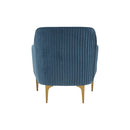 Serena Velvet Accent Chair with Brass Legs