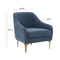 Serena Velvet Accent Chair with Brass Legs