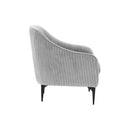 Serena Velvet Accent Chair with Black Legs