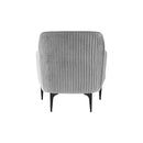 Serena Velvet Accent Chair with Black Legs