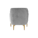 Serena Velvet Accent Chair with Brass Legs