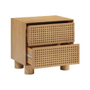 Miles Natural Rubberwood Nightstand