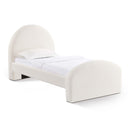 Moon Cream Boucle Twin Bed