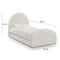 Moon Cream Boucle Twin Trundle Bed