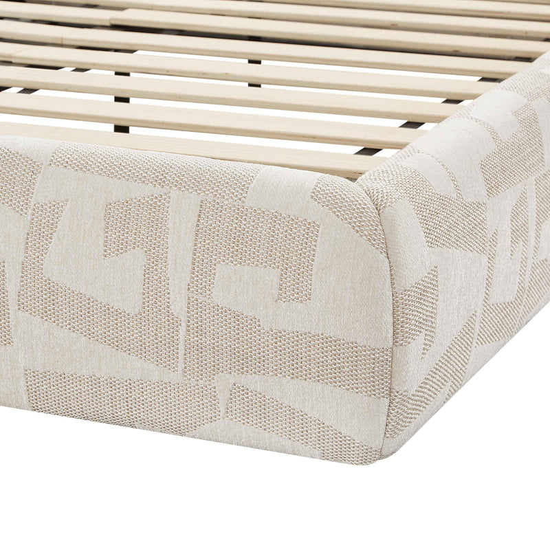 Isla Cream Jacquard Pattern Bed