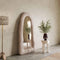 Kaia Cream Textured Small Floor Mirror