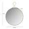 Ravina Braided Brass Round Wall Mirror