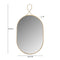 Ravina Braided Brass Oval Wall Mirror