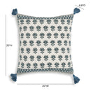 Blossom Printed Cotton Tassel 20 Inch Accent Cushion