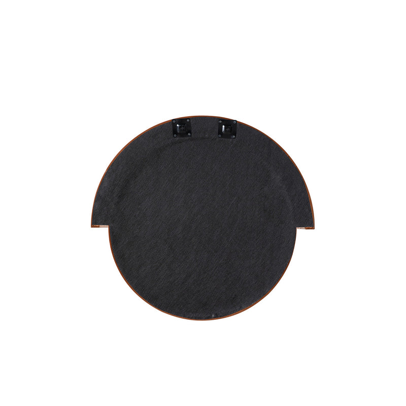 Lally Velvet Round Wall Mirror