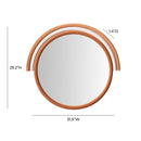 Lally Velvet Round Wall Mirror