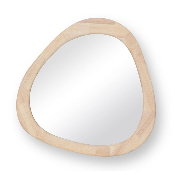 Klaryss Natural Wood Triangular Mirror