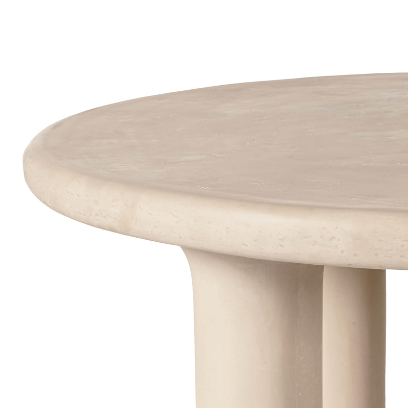 Barbara Cream Textured Indoor / Outdoor 47" Round Dining Table