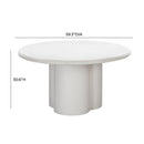 Elika Faux Plaster Round Dining Table