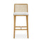 Gerri Performance Tweed and Rattan Counter Stool