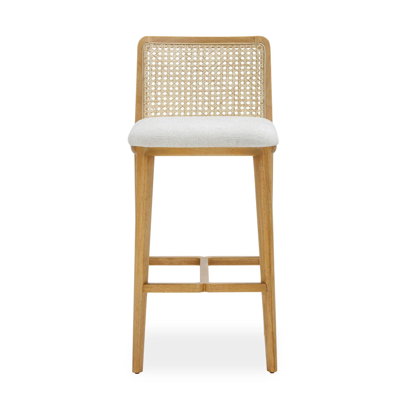 Gerri Performance Tweed and Rattan Counter Stool