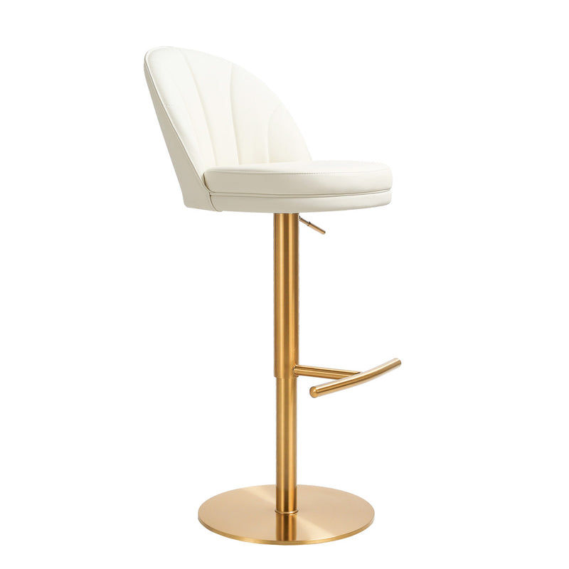 Venus Cream and Gold Adjustable Swivel Stool