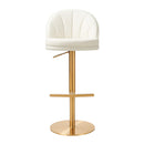 Venus Cream and Gold Adjustable Swivel Stool