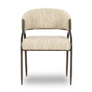 Tatum Cream Textured Performance Boucle Dining Chair