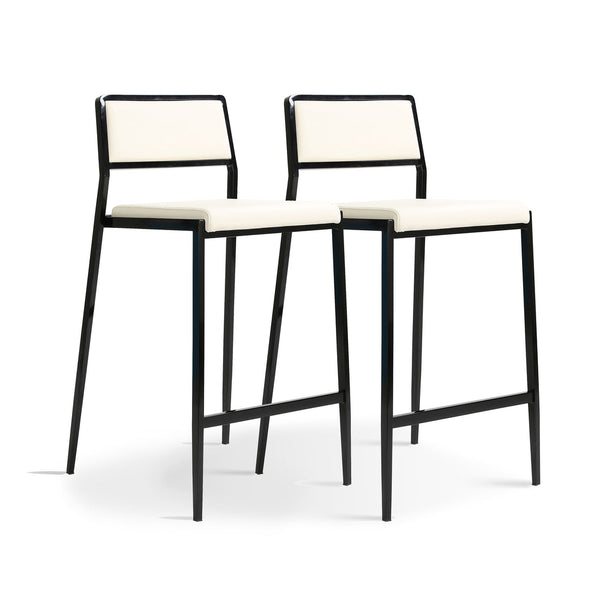 Gale Performance Vegan Leather Stackable Stool - Set of 2