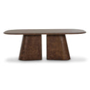 Gladyss Brown Burl Oval 87" Dining Table