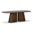 Gladyss Brown Burl Oval 87" Dining Table