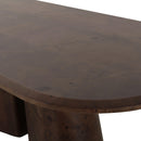 Gladyss Brown Burl Oval 87" Dining Table