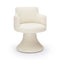 Jeffree Cream Performance Boucle Swivel Dining Chair