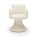 Jeffree Cream Performance Boucle Swivel Dining Chair