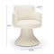 Jeffree Cream Performance Boucle Swivel Dining Chair