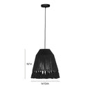 Bokaro Black Jute Pendant Lamp