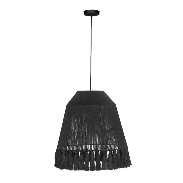 Bokaro Black Jute Large Pendant Lamp