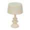 Cream Cotton Mache Table Lamp