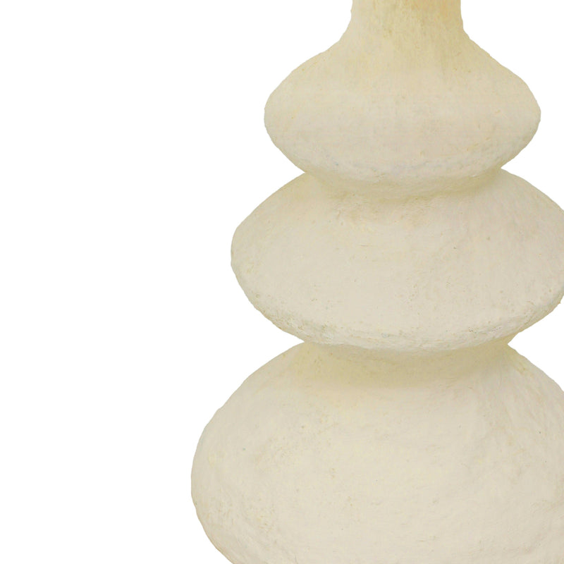 Cream Cotton Mache Table Lamp