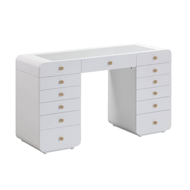 Hollywood White Vanity Desk