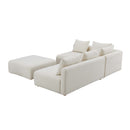 Hangover Cream Boucle 4-Piece Modular Chaise Sectional