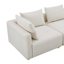 Hangover Cream Boucle 5-Piece Modular L-Sectional