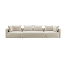 Hangover Cream Linen 145" Long Sofa