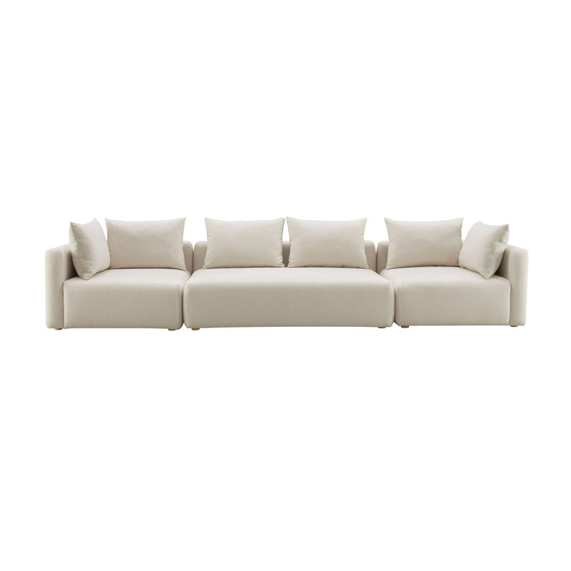 Hangover Cream Linen 145" Long Sofa