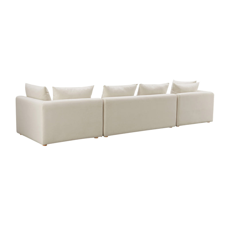 Hangover Cream Linen 145" Long Sofa