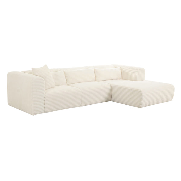 Tarra Fluffy Oversized Corduroy Modular RAF Sectional