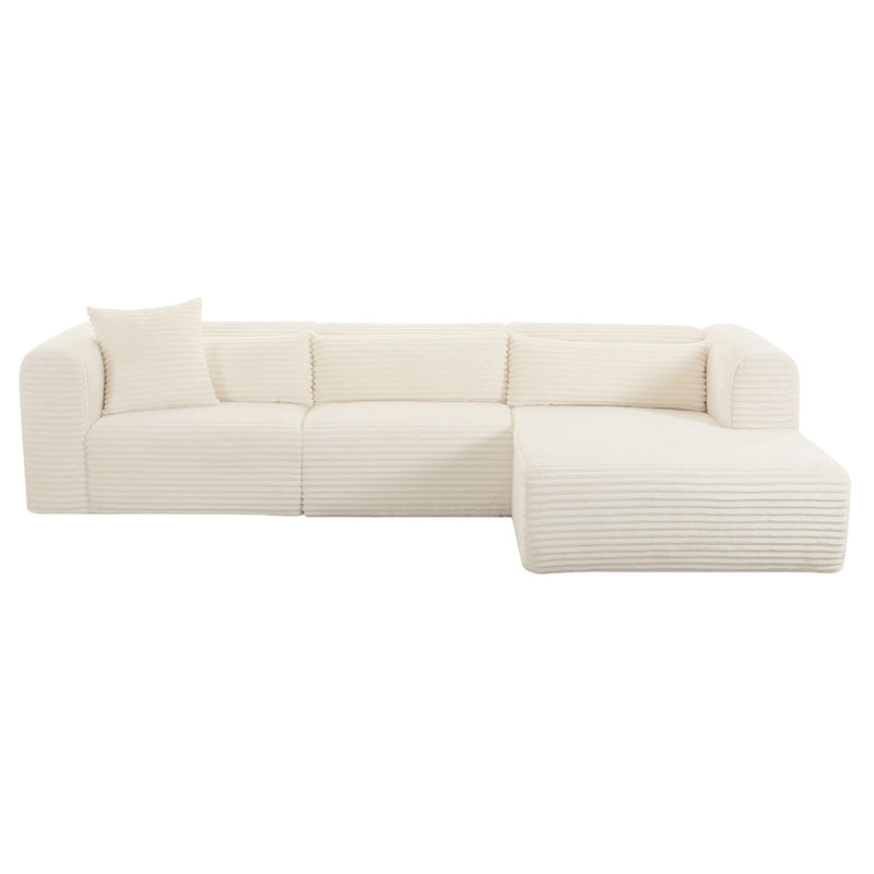 Tarra Fluffy Oversized Corduroy Modular RAF Sectional